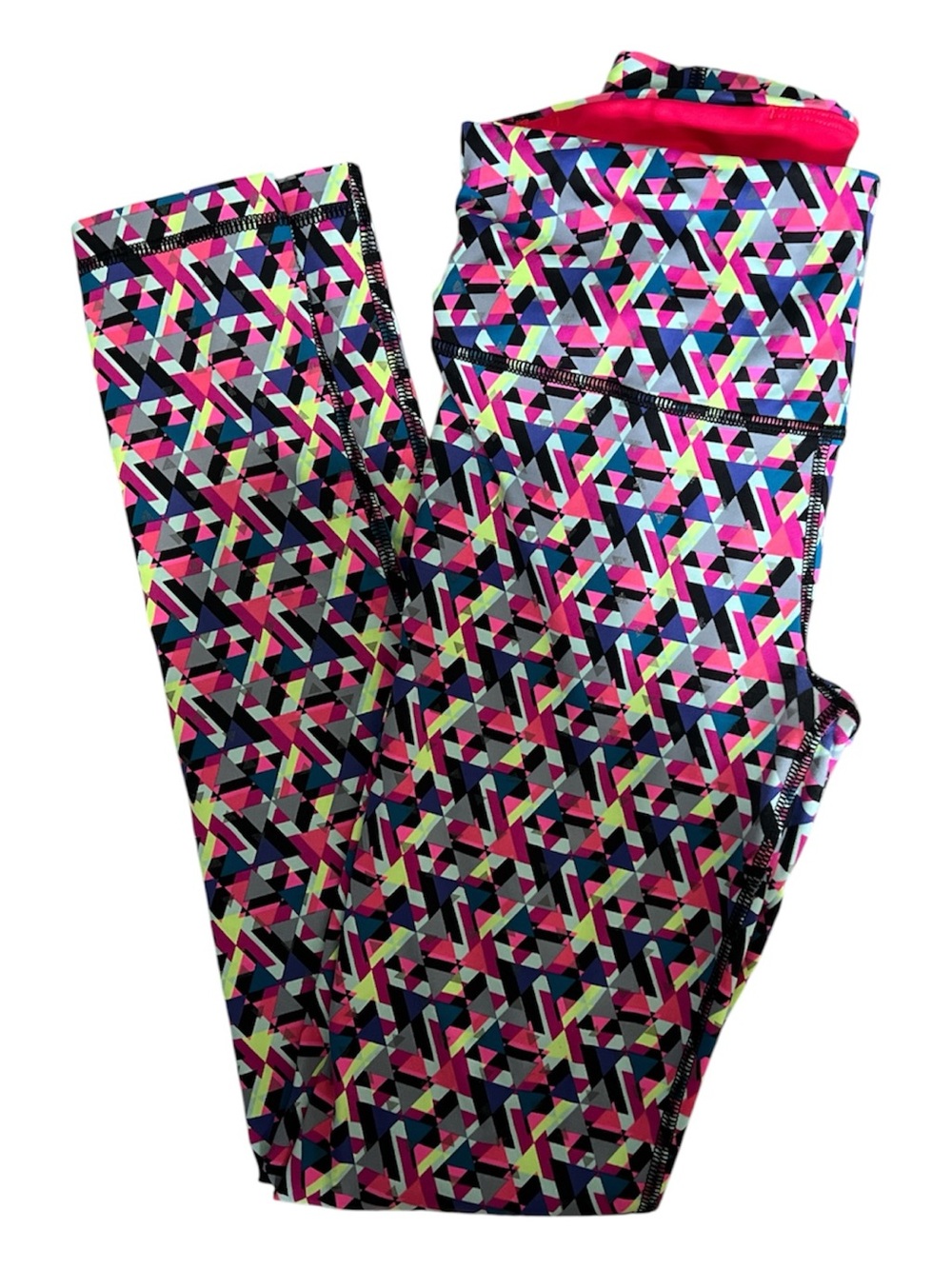 Victoria's Secret Sport Neon Geo Print Leggings - Pink, Black, Lime